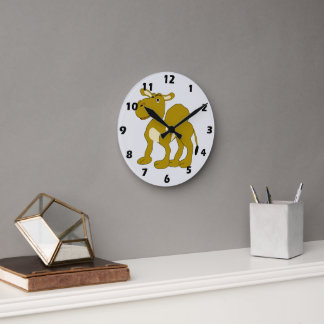 Dromedary Camel Design Round Clock
