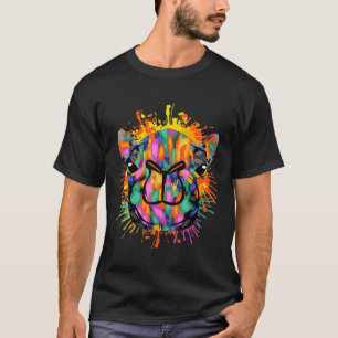 Dromedary Face Colour Splashes Clothes Outfit Came T-Shirt