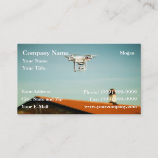 Dron above roofs business card