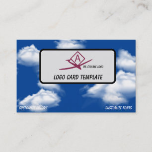 Drone Aeronautical Chart Pilot Clouds Business Card
