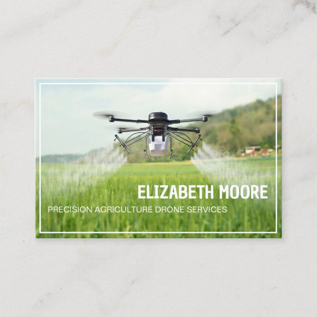 Drone Agriculture Services Business Card (Front)