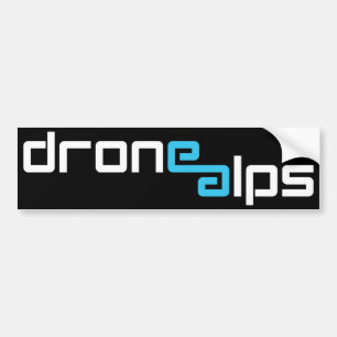 Drone Alps Logo (White & Blue) Bumper Sticker