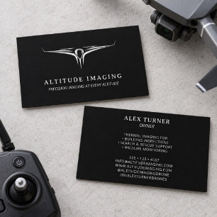 Drone Business Pilot Photography Cool Black Card
