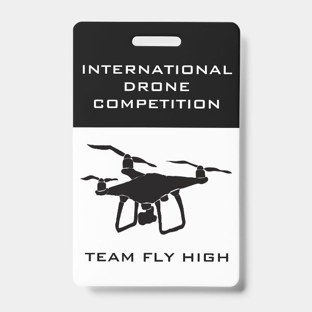 Drone Competition Name Tag Badge ID Badge (Front)