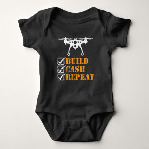 Drone Crash Hobby Build Cash Repeat Baby Bodysuit