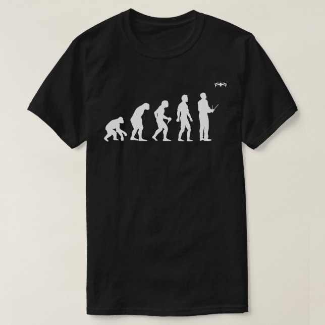 Drone Evolution Drone Pilot Quadrocopter Flying Gi T-Shirt (Design Front)
