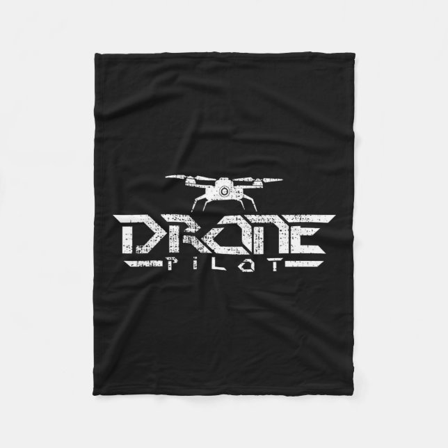 Drone Gift Quadcopter  Fleece Blanket (Front)