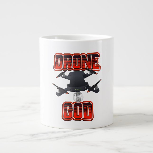 Drone God logo Large Coffee Mug (Front)