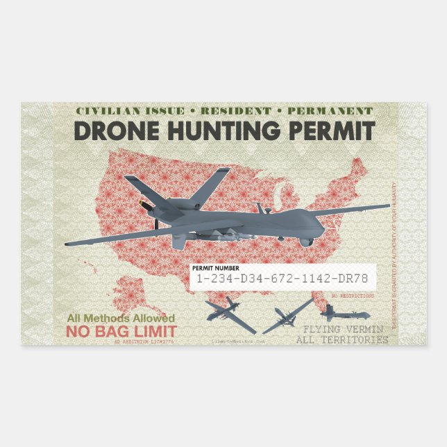 Drone Hunting Permit Stickers (Front)