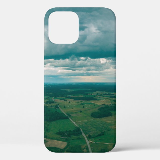 drone image. aerial view of rural area with houses Case-Mate iPhone case (Back)