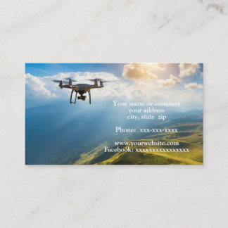 Drone in the sky business card