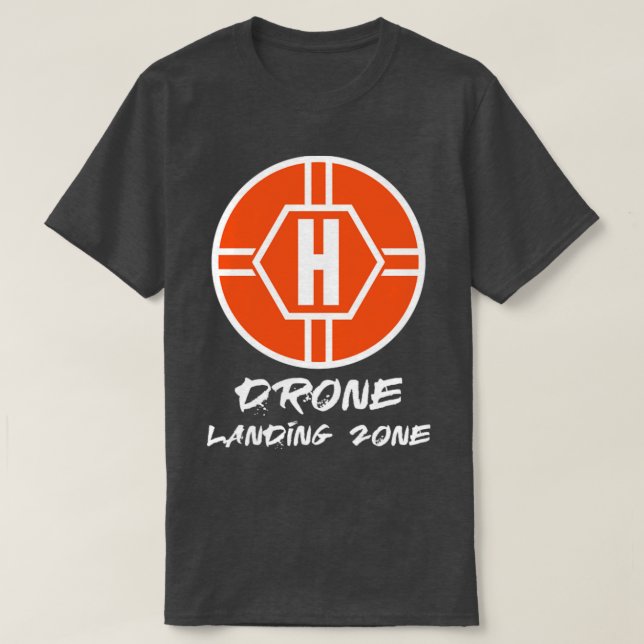 Drone Landing Zone Helicopter Pad T-Shirt (Design Front)