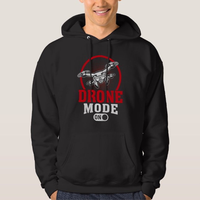 Drone Mode On  Enthusiasts Wings If I Duck you Sho Hoodie (Front)