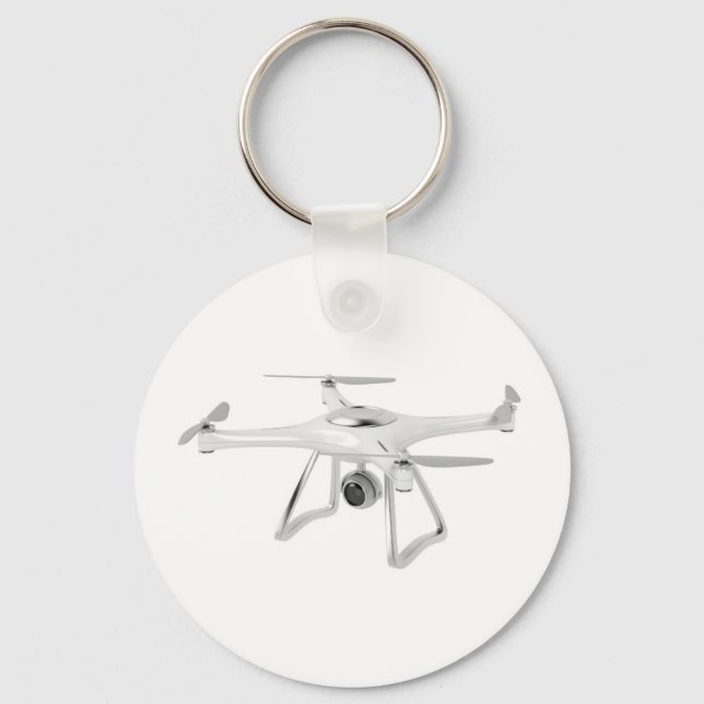 Drone on white key ring (Front)