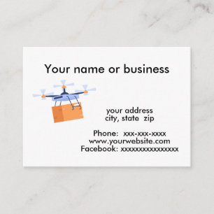 Drone package delivery business card