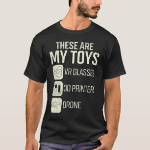 Drone Pilot 3D Printing VR Enthusiast Virtual Real T-Shirt