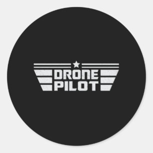 Drone Pilot Camera Quadcopter FPV Drones Gift Idea Classic Round Sticker