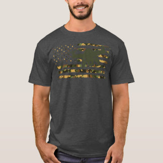 Drone Pilot Camo Drone Operator American Flag T-Shirt