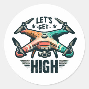 Drone Pilot Classic Round Sticker