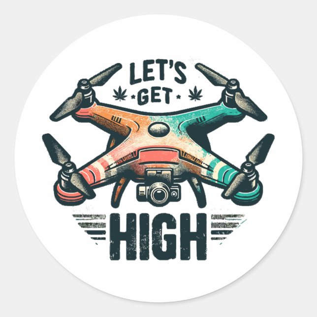 Drone Pilot Classic Round Sticker (Front)