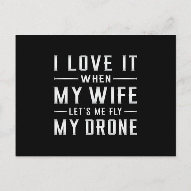 Drone Pilot Drones Quadcopter FPV Camera Gift Idea Postcard (Front)