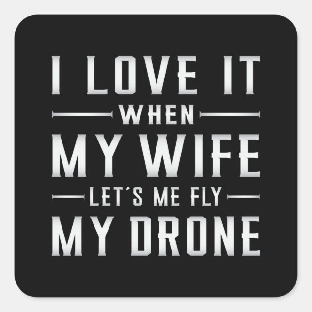 Drone Pilot Drones Quadcopter FPV Camera Gift Idea Square Sticker (Front)