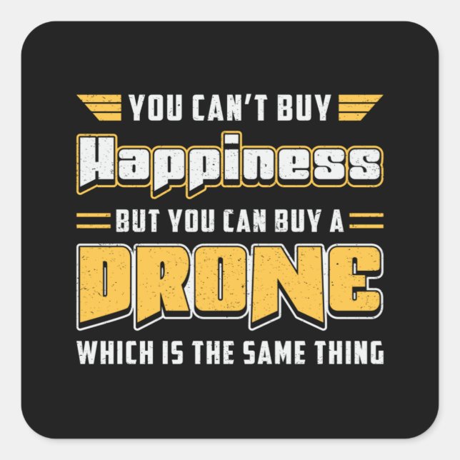 Drone Pilot Quadcopter Camera Drones FPV Gift Square Sticker (Front)
