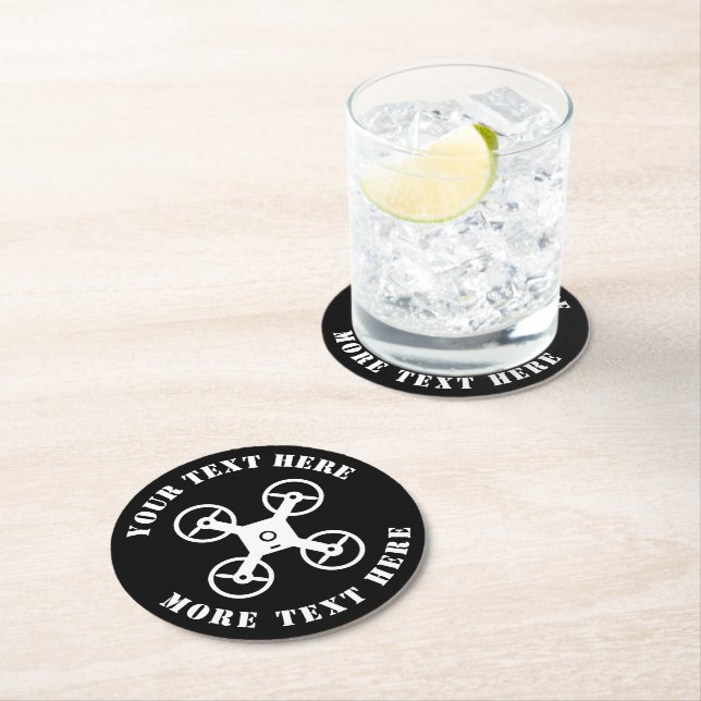 Drone pilot quadcopter custom drink coasters (Insitu)