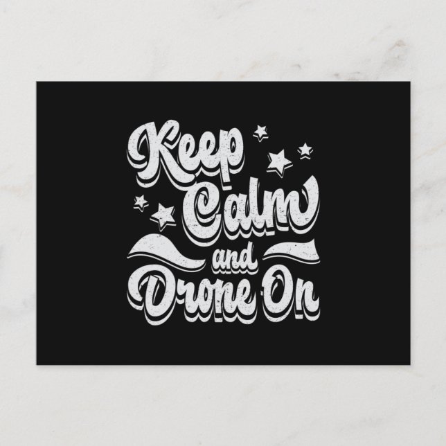 Drone Pilot Quadcopter Drones Keep Calm FPV Gift Postcard (Front)