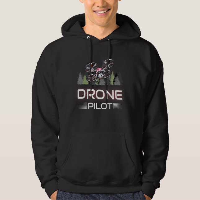 Drone Pilot   Quadcopter racing camera drone Hoodie (Front)