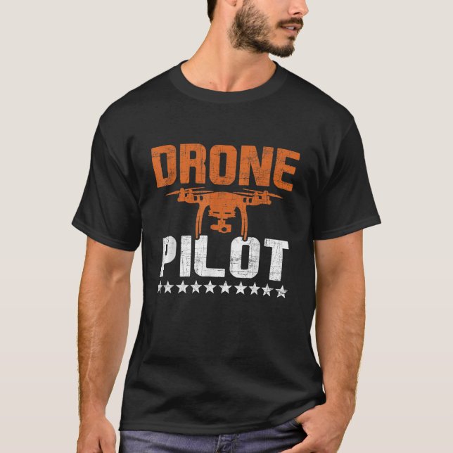 Drone Pilot RC Flight Operator Quadcopter Flying T-Shirt (Front)