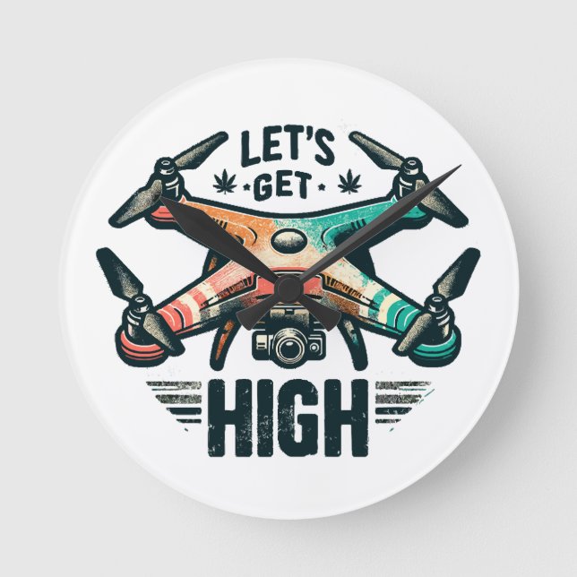 Drone Pilot Round Clock (Front)