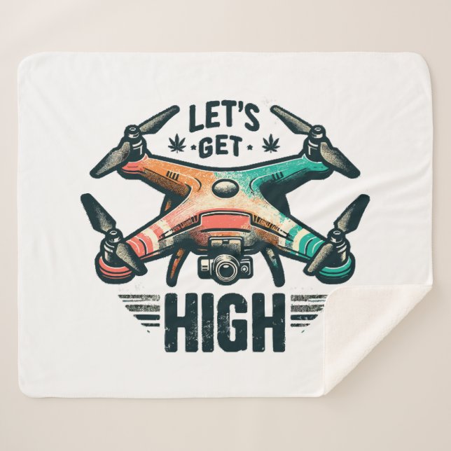 Drone Pilot Sherpa Blanket (Front (Horizontal))