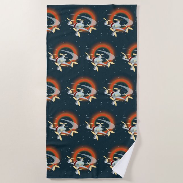 Drone Racing Beach Towel (Front)