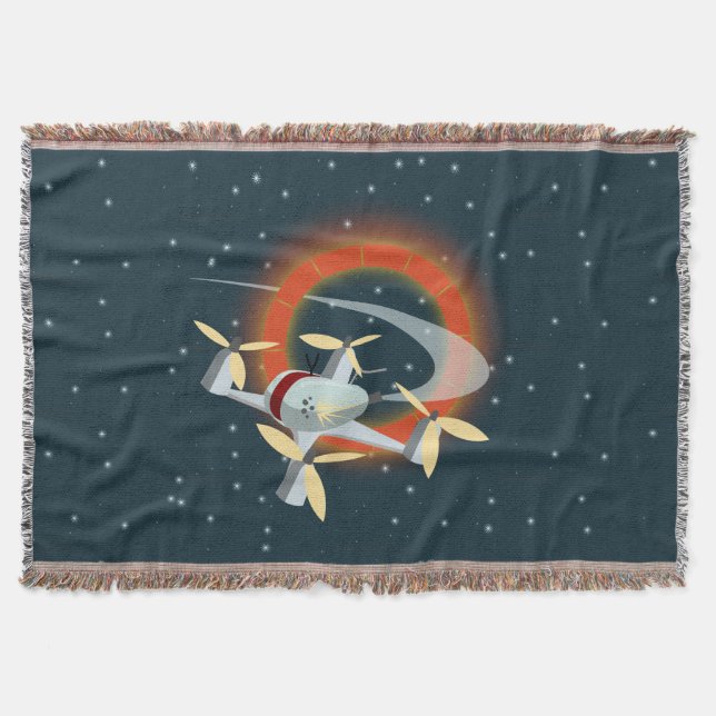 Drone Racing Throw Blanket (Front)