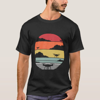 Drone  Retro Style Quadcopter T-Shirt