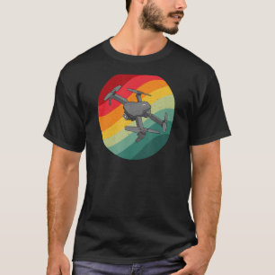 Drone Retro Vintage Sunset FPV Drone Pilot RC Qua T-Shirt