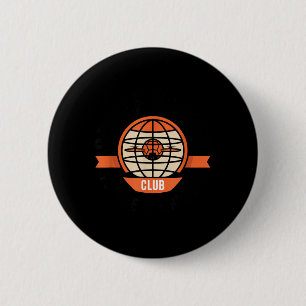 Drone Soccer Club Modern Globe Ball Football 6 Cm Round Badge