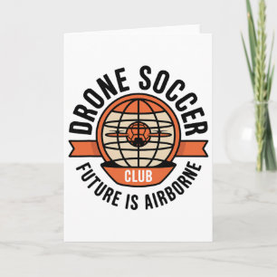 Drone Soccer Club Modern Globe Ll Footll Card