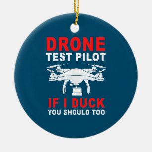 Drone Test Pilot Ceramic Ornament