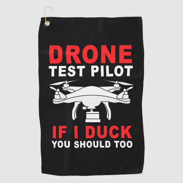 Drone Test Pilot Golf Towel (Front)