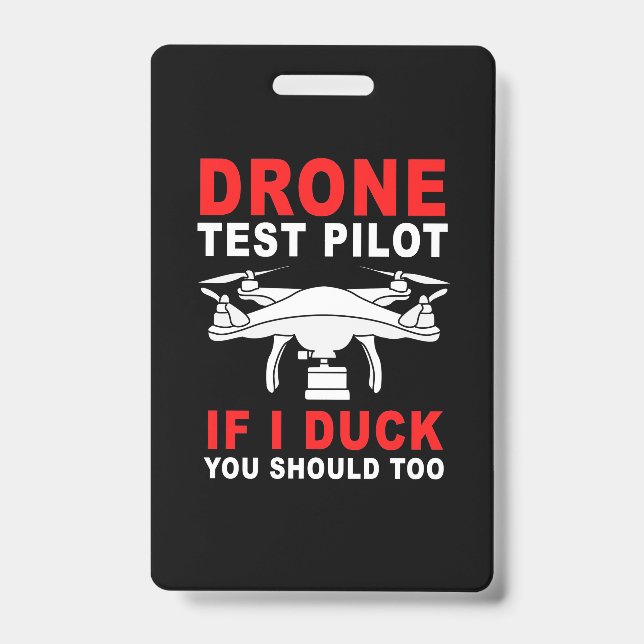 Drone Test Pilot ID Badge (Front)