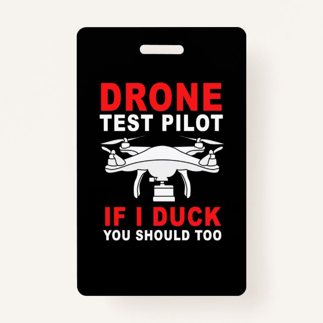 Drone Test Pilot ID Badge (Front)