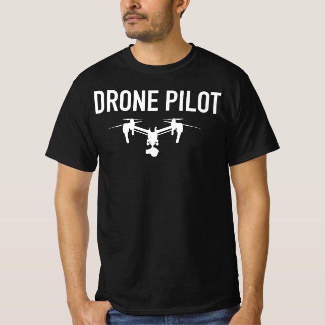 Drone UAV UAS FAA Quadcopter Pilot Part 107 T-Shirt (Front)