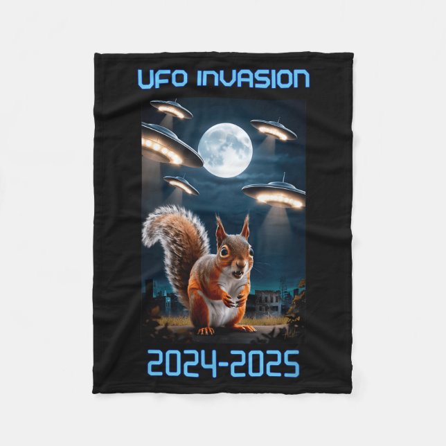 Drone Ufo Alien Invasion Uap New Jersey  Fleece Blanket (Front)