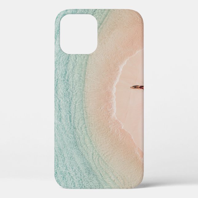 Drone View, Pink Beach Vacation. Case-Mate iPhone Case (Back)