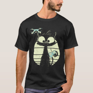 Drones Cat Drone Pilot Cute Cat Quadrocopter Cat T-Shirt