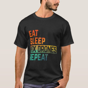 Drones Eat Sleep Repeat Watercolor T-Shirt