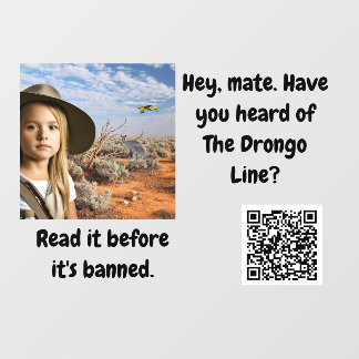 Drongo Line Window Cling