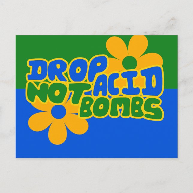 Drop Acid not Bombs Postcard (Front)